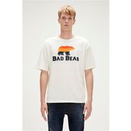 Bad Bear 23.01.07.027 Tripart Baskılı Beyaz Erkek T-Shirt