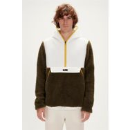 Bad Bear 23.02.29.007 Leonard Half Zip Plush Jacket Haki Erkek Polar
