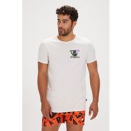 Bad Bear Bite Beyaz Baskılı Erkek T-shirt