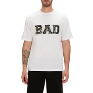 Bad Bear Levin Beyaz Baskılı Oversize Erkek T-shirt