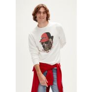 Bad Bear Rebel Crewneck Beyaz Erkek Sweatshirt