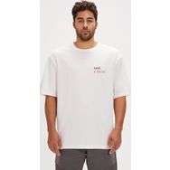 Bad Bear Sand Beyaz Baskılı Oversize Erkek T-shirt
