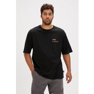 Bad Bear Sand Siyah Baskılı Oversize Erkek T-shirt