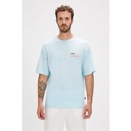 Bad Bear Sand Sky Blue Baskılı Oversize Erkek T-shirt