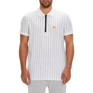 Bad Bear Theo Beyaz Polo Yaka Fermuarlı Erkek T-shirt