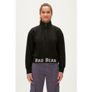 Bad Bear Zoe Half Zip 230412004-NGT Kadın Siyah Dik Yaka Sweatshirt