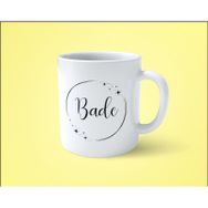 Bade Yıldızlı Çerçeveli Yazılı Baskılı Kupa