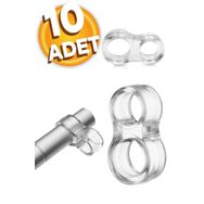 Badem10 10 Adet Şeffaf Silikon Kapı Pencere Kolu Stoperi