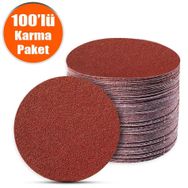 Badem10 100 Adet Cırt Zımpara 115 mm Spiral Avuç Taşlama Karma Paket