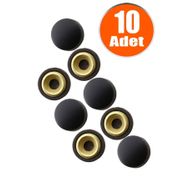 Badem10 10x15 mm Dekoratif Vida Kapağı Kapatıcı Mat Siyah Metal Vida Tapası