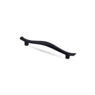 Badem10 128 mm Mat Siyah Metal Kulp Orkide Çekmece Dolap Kapak Kulbu