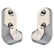 Badem10 30 mm 2 Adet Flanşı Oval Dolap Krom Elbise Askı Aparatı