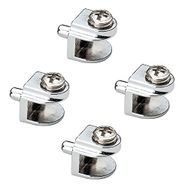 Badem10 4 Adet Cam Raf Tutucu Metal Cam Etejer Pimli Krom Metal Vidalı