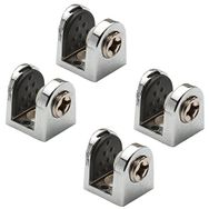 Badem10 4x8 mm Krom Metal Vidalı Tırnak Metal Cam Raf Tutucu Cam Etejer Menteşesi