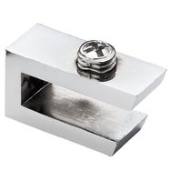 Badem10 Ahşap Cam Etejeri Metal U Tip Krom Vidalı 4 Adet Cam Tutu