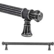 Badem10 Akbatı Antik Gümüş Rustik Metal 224 mm Çekmece Dolap Kapak Kulbu