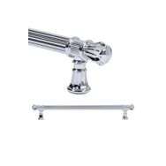 Badem10 Akbatı Çekmece Dolap Kapak Kulpu Kulbu 224 mm Rustik Krom Metal Kulp