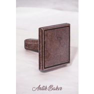 Badem10 Art Düğme Metal Antik Bakır Kare Çekmece Dolap Kapak Kulbu