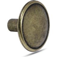 Badem10 Art Düğme Metal Antik Sarı Daire Çekmece Dolap Kapak Kulbu