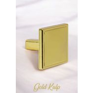 Badem10 Art Düğme Metal Gold Kare Çekmece Dolap Kapak Kulbu