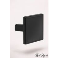 Badem10 Art Düğme Metal Mat Siyah Kare Çekmece Dolap Kapak Kulbu