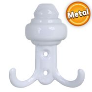 Badem10 As Orta Sarıklı Vestiyer Beyaz Metal Duvar Dolap Elbise Askılığı