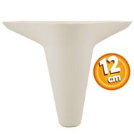 Badem10 Aspen 12 cm Krem Baza Ayak Lüks Mobilya Kanepe Sehpa Puf Koltuk Ayağı