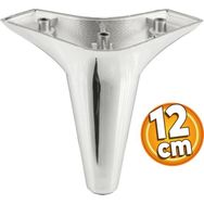 Badem10 Aspen Krom Renk 12 cm Mobilya Kanepe Sehpa TV Ünitesi Baza Koltuk Ayağı