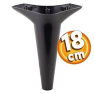 Badem10 Aspen Lüks 18 cm Siyah Baza Ayak Mobilya Kanepe Sehpa TV Ünitesi Koltuk Ayağı