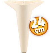 Badem10 Aspen Lüks 24 cm Krem Baza Mobilya Kanepe Sehpa TV Ünitesi Koltuk Ayağı