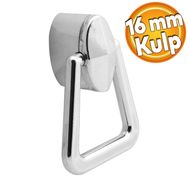 Badem10 Badem Çekmece Mutfak Kapak Dolap 16 mm Krom Sert Plastik Kulp