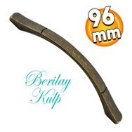Badem10 Berilay Çizgili Mobilya Mutfak Dolabı Çekmece Dolap Kapak Antik Sarı 96 mm Metal Kulp