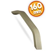 Badem10 Bermuda Çekmece Mutfak Dolap Kapak Kulbu 160 mm Bronz Metal Kulp