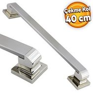 Badem10 Bersel Tutma Saten 40 cm Çekme Kolu Çelik Kapı Dış Kapı Kolu Kulp