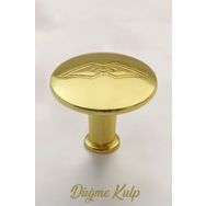 Badem10 Big Düğme Çekmece Dolap Kapak Gold Metal Kulp