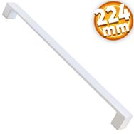 Badem10 Bihter Düz Mutfak Çekmece Dolap Kapak Beyaz 224 mm Metal Kulp