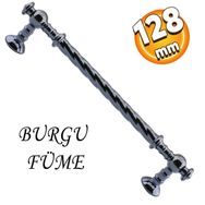 Badem10 Burgu Mobilya Mutfak Dolabı Çekmece Dolap Kapak Füme 128 mm Metal Kulp