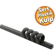 Badem10 Büyük İcon Çekmece Mutfak Dolap Kapak Mat Siyah Sert Plastik 96 mm 128 mm Kulp