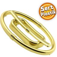 Badem10 Büyük Zümre Çekmece Mutfak Kapak Dolap 32 mm Gold Sert Plastik Kulp