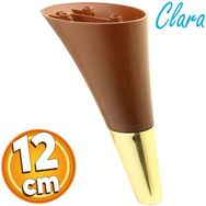 Badem10 Clara Kahverengi Gold Renk 12 cm Plastik Mobilya Kanepe Sehpa Tv Ünitesi Baza Koltuk Ayağı