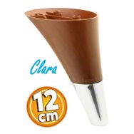 Badem10 Clara Kahverengi Krom Renk 12 cm Mobilya Kanepe Sehpa TV Ünitesi Baza Koltuk Ayağı