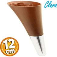 Badem10 Clara Kahverengi Krom Renk 12 cm Plastik Mobilya Kanepe Sehpa Tv Ünitesi Baza Koltuk Ayağı