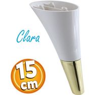Badem10 Clara Mobilya Krem Gold Renk 15 cm Kanepe Sehpa TV Ünitesi Baza Koltuk Ayağı