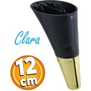 Badem10 Clara Siyah Gold Renk 12 cm Plastik Mobilya Kanepe Sehpa Tv Ünitesi Baza Koltuk Ayağı