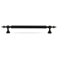 Badem10 Çukurca 60 cm Mat Siyah Metal Çekme Kolu Kapı Tutma Kulp