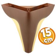 Badem10 Endülüs Kahverengi Renk 15 cm Mobilya Kanepe Sehpa TV Ünitesi Baza Koltuk Ayağı