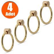 Badem10 Gold Metal Halka Kulp 4 Adet Nobel Sarkaç Dolap Çekmece Kulbu