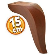 Badem10 Harvey Lüks 15 cm Kahverengi Ahşap Desenli Baza Mobilya Kanepe Sehpa TV Ünitesi Koltuk Ayağı