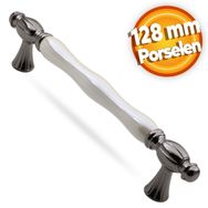 Badem10 Helmond Lüks Porselen Mobilya Çekmece Dolap Kapak 128 mm Sedef Füme Kulp