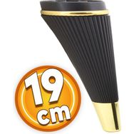 Badem10 İron Lüks 19 cm Siyah Gold Baza Mobilya Kanepe Sehpa TV Ünitesi Koltuk Ayağı